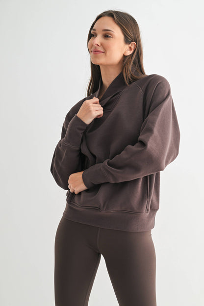 Hearthline Fleece Mock Neck Sweater