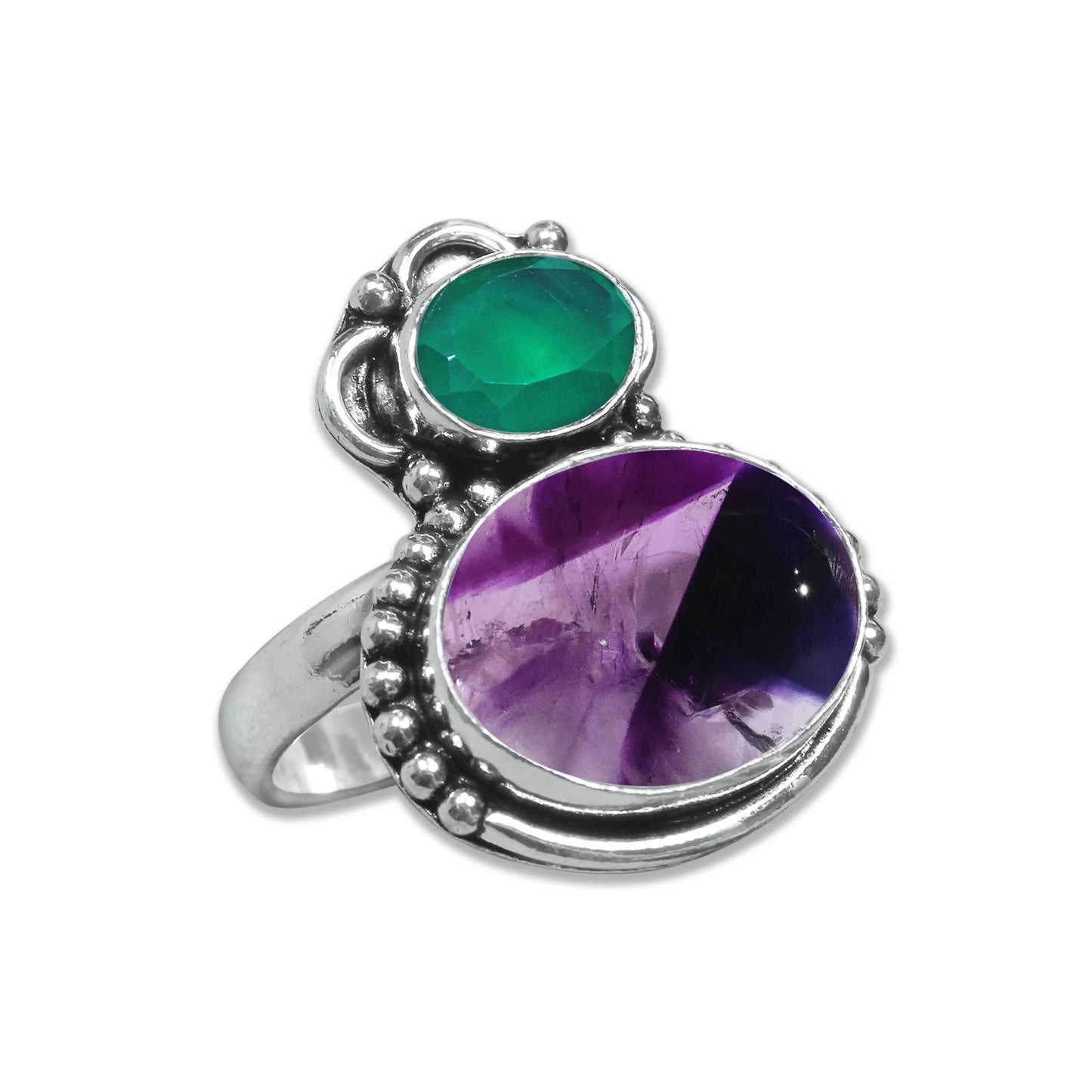 Multi-Stone Rings – Handmade, Silver-Plated, Boho Style 