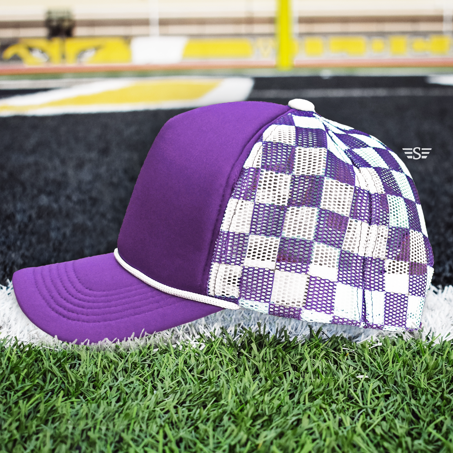 Checkered Mesh Back Cap