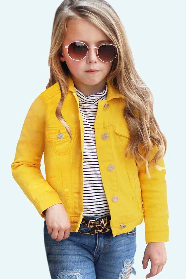 GDJ-18-9625A Girl's Basic Wash Bulk Denim Jacket