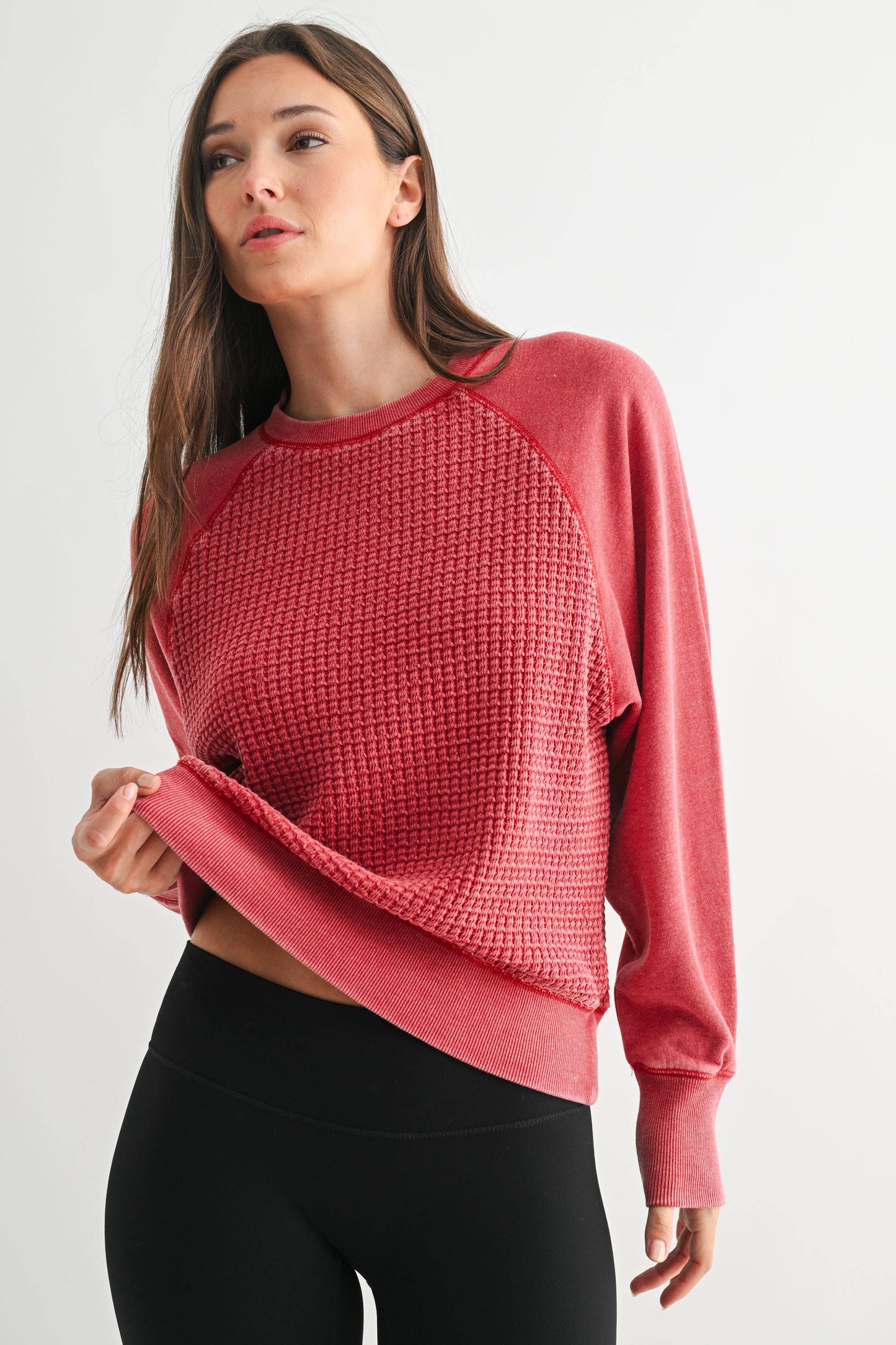 Cozy Waffle Knit Pullover