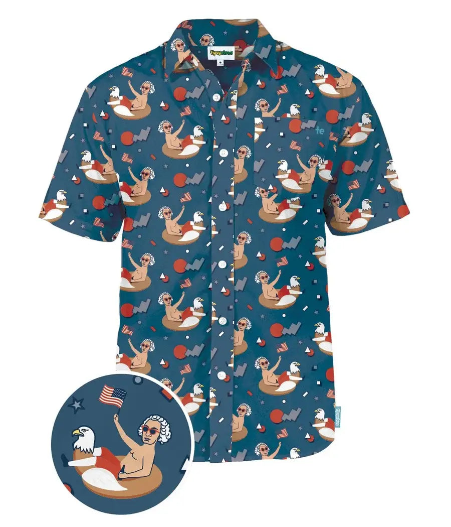 Founding Floater Men's Hawaiian Shirt - Fun USA Button Down