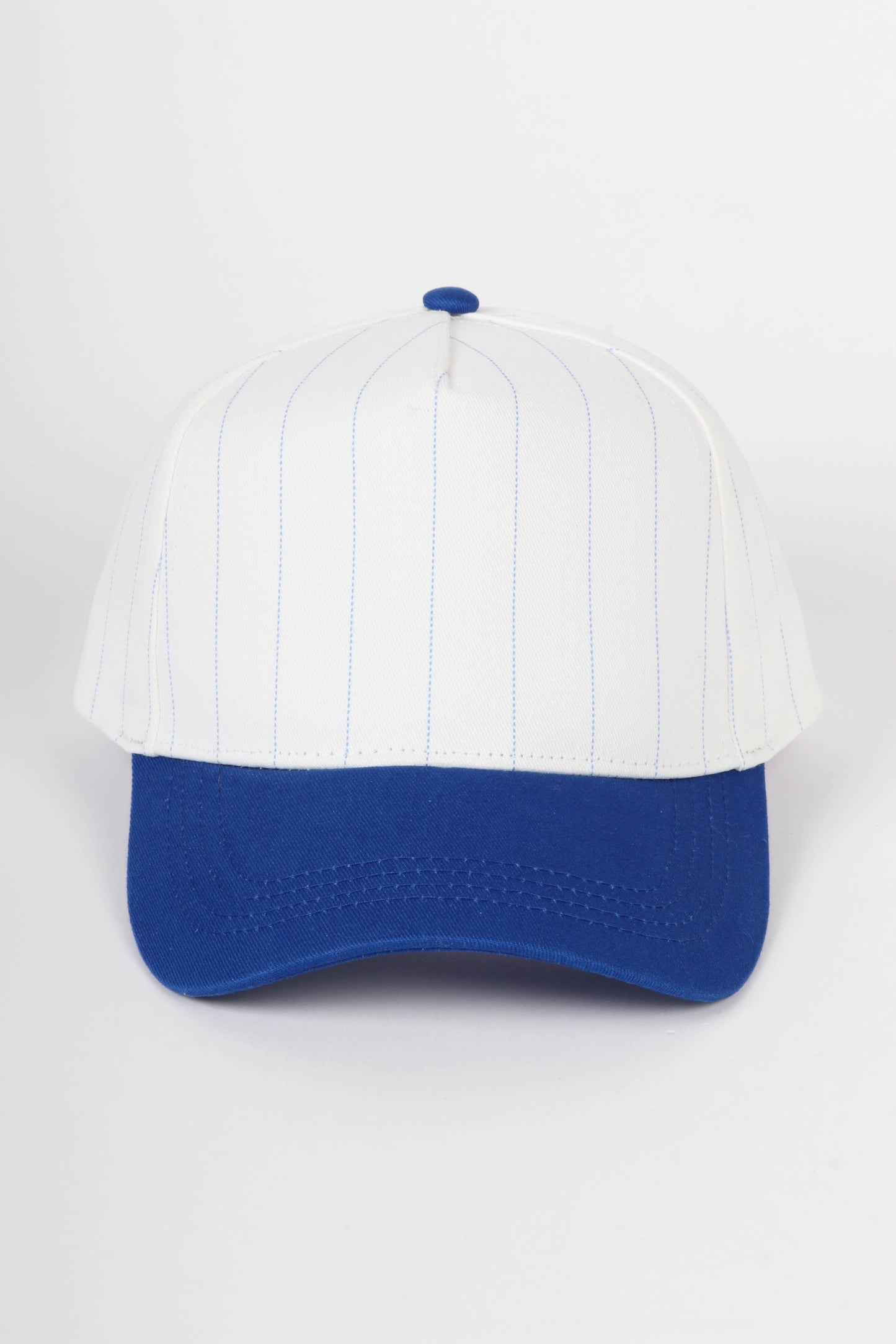 Pinstripe Two-Tone Baseball Cap