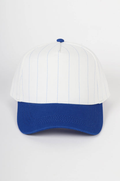 Pinstripe Two-Tone Baseball Cap