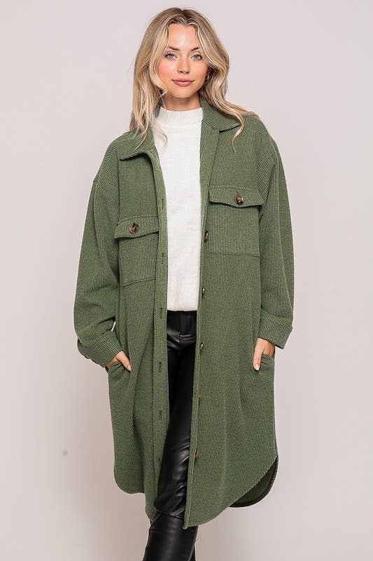 Soft And Cozy Oversized Waffle Jacket