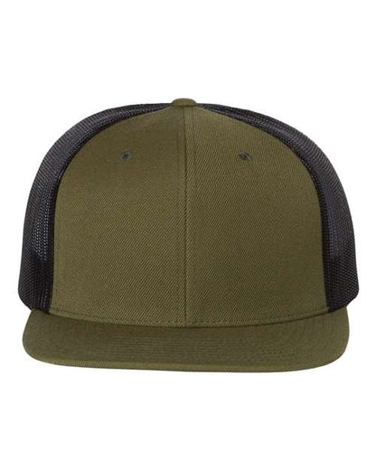 Wool Blend Flat Bill Trucker Cap