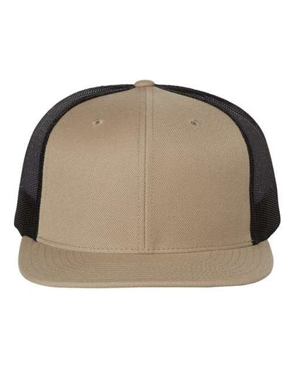 Wool Blend Flat Bill Trucker Cap