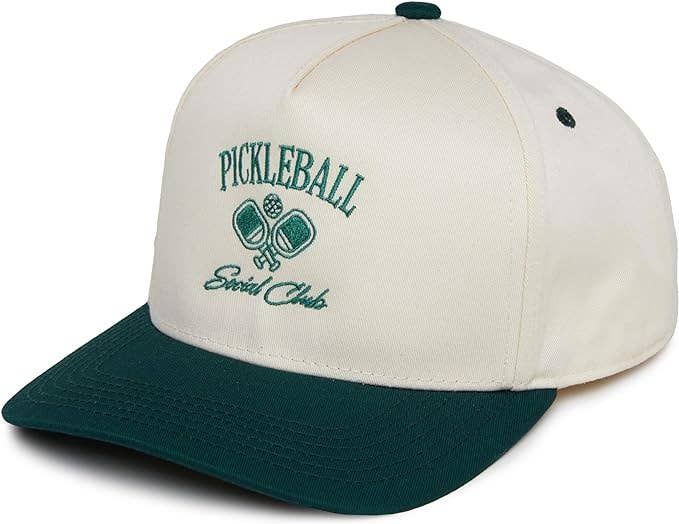 Two Tone Cap - Pickleball Social Club - Forest/Beige