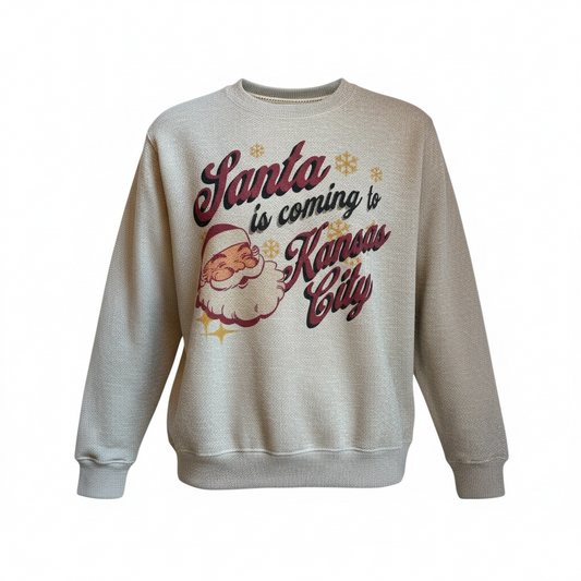 Santa is coming to KC - Nantucket sweatshirt