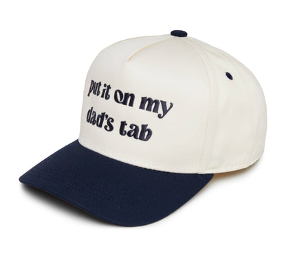 Two Tone Cap - Put it on my dad's tab (Navy/Beige)