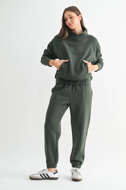 Hearthline Fleece Mock Neck Sweater