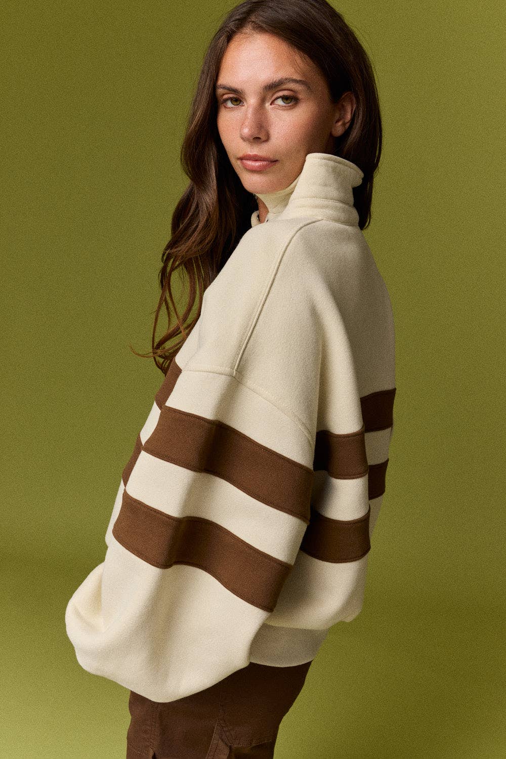 PT19959 Lottie Stripe Rugby Pullover