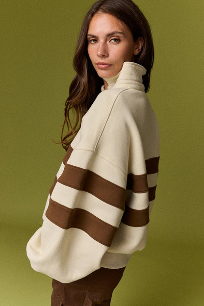PT19959 Lottie Stripe Rugby Pullover