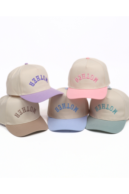MOTHER Upside Down embroidery in Two Tone Baseball Cap
