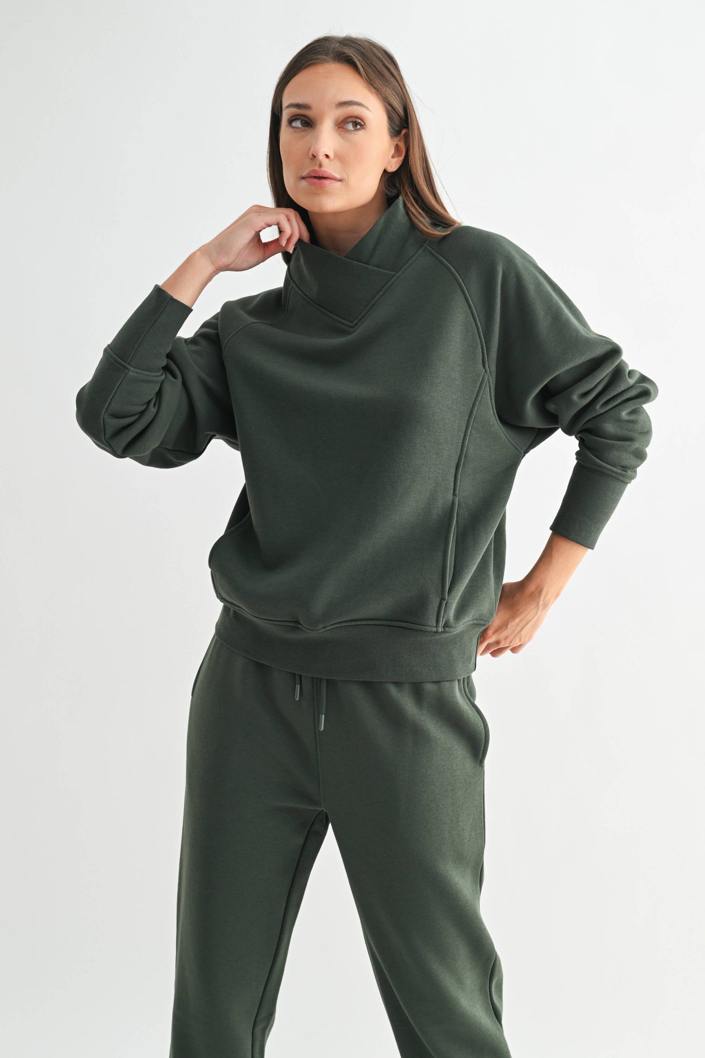 Hearthline Fleece Mock Neck Sweater