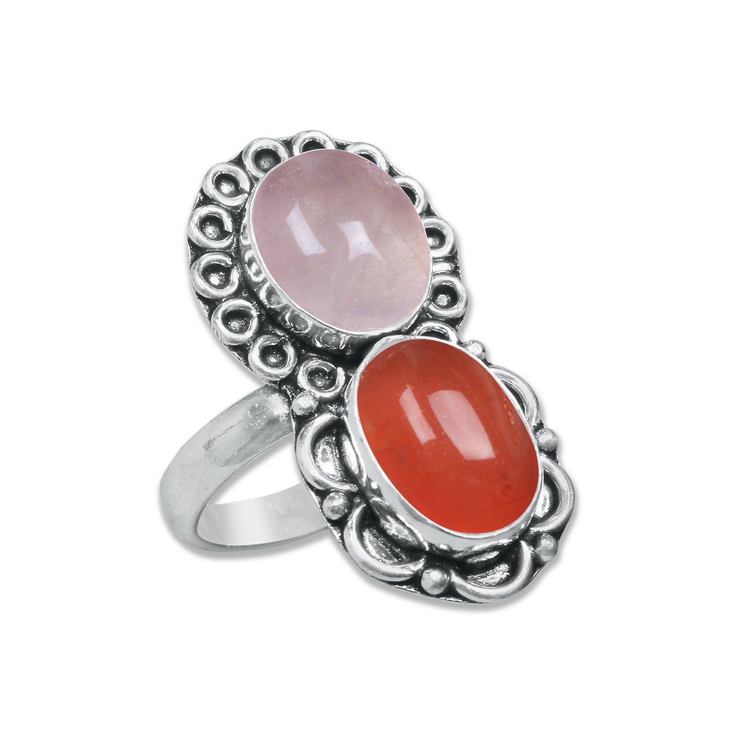 Multi-Stone Rings – Handmade, Silver-Plated, Boho Style 