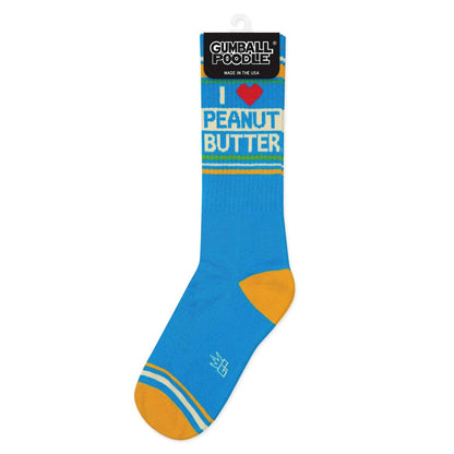 I ❤️ Peanut Butter Gym Crew Socks