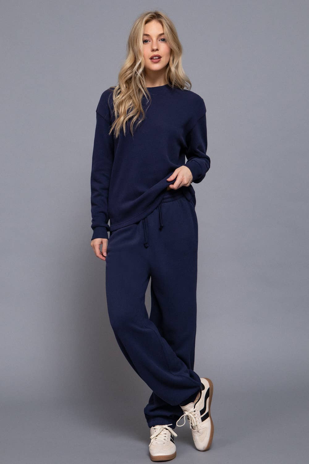 Long Sleeve Round Neck Soft Knit Top