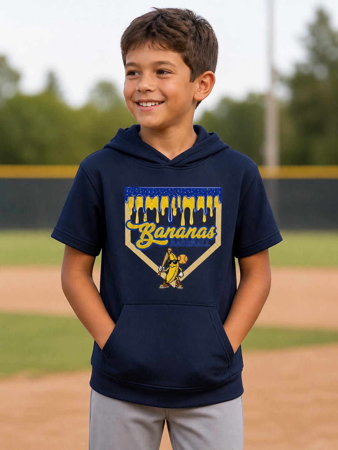 Bananas Short Sleeve Hoodie
