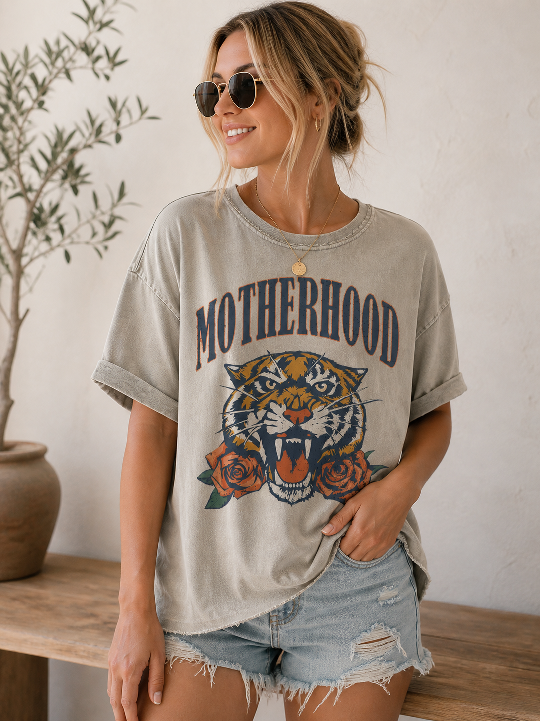 Motherhood Cutoff Tee
