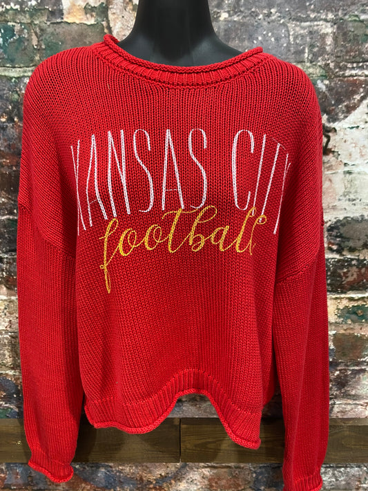 KC football Red Sweater