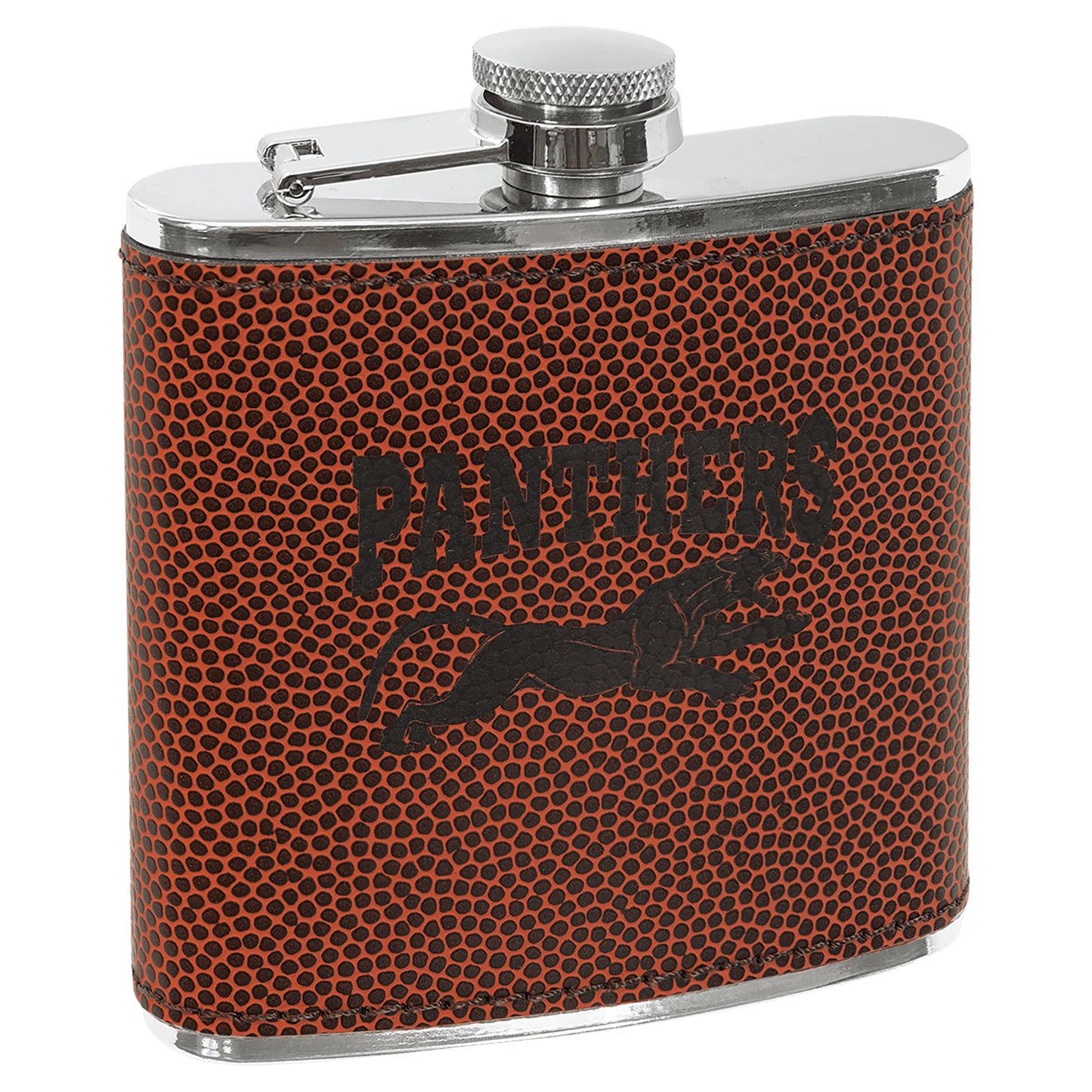 Football Leatherette Stainless Steel Flask