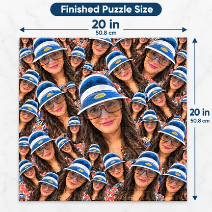 Custom Face Puzzle 1000 Piece | Personalized Photo Jigsaw Puzzle | Funny Gag Gift