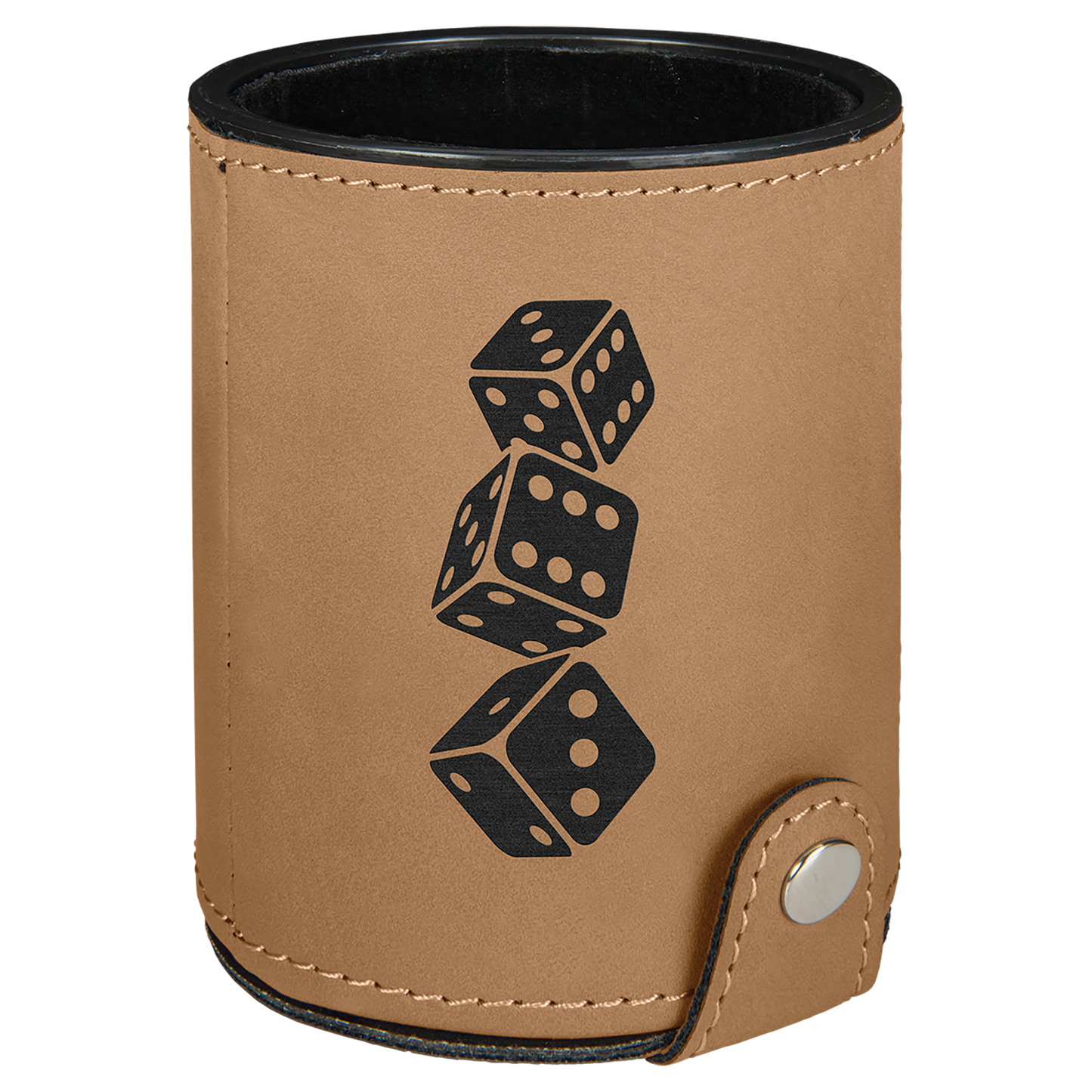 Leather Dice Cup with 5 Dice