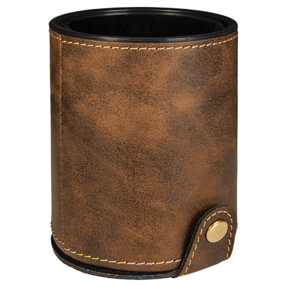 Leather Dice Cup with 5 Dice