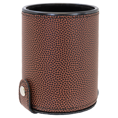 Football Leather Dice Cup with 5 Dice