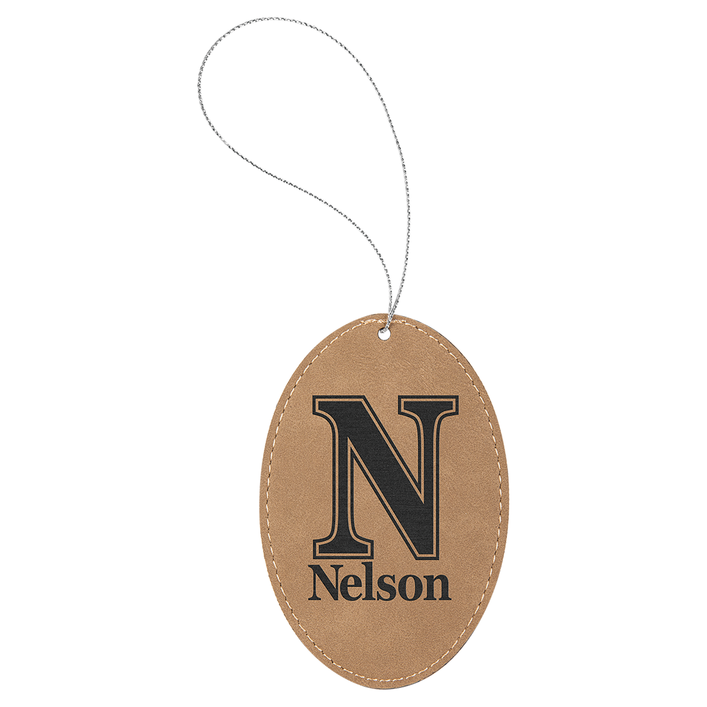 Leather Oval Ornament