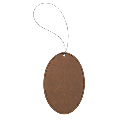 Leather Oval Ornament
