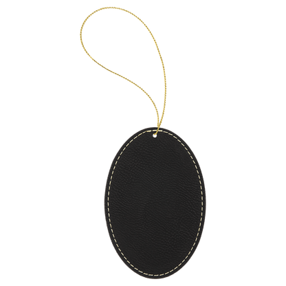 Leather Oval Ornament