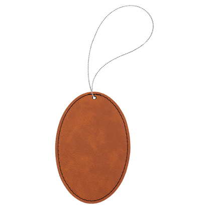 Leather Oval Ornament