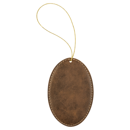 Leather Oval Ornament