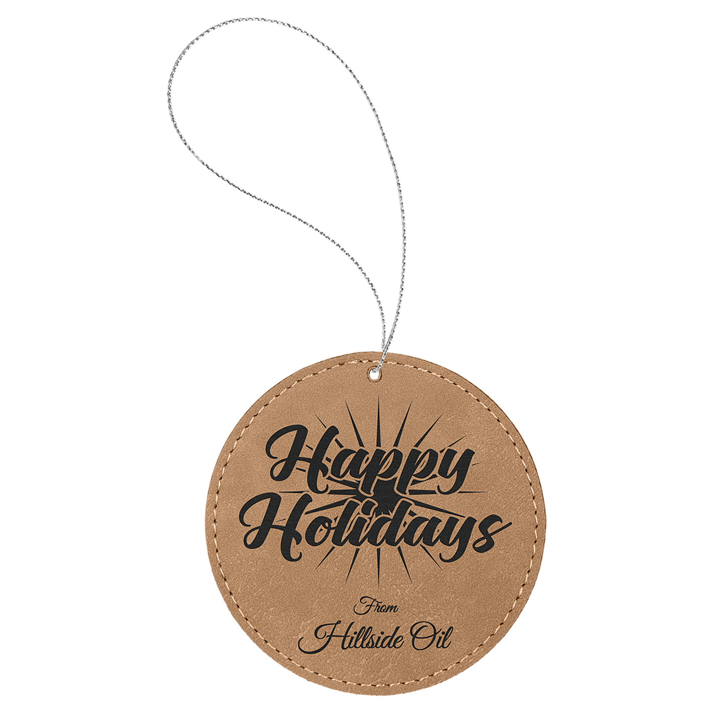 Leather Round Ornament