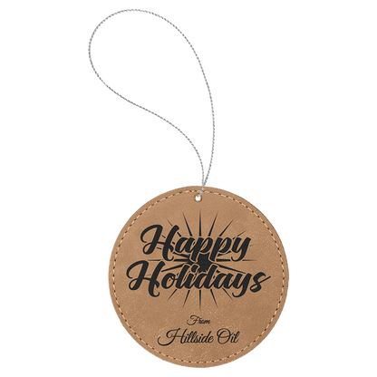 Leather Round Ornament