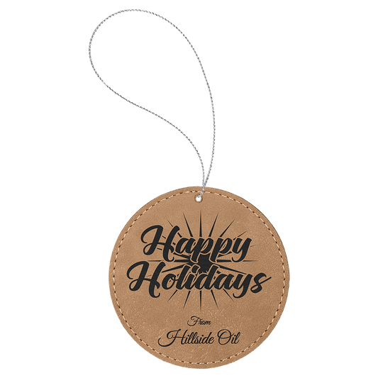 Leather Round Ornament