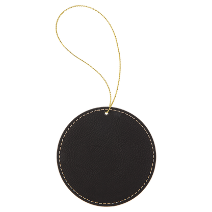 Leather Round Ornament