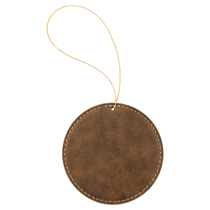 Leather Round Ornament
