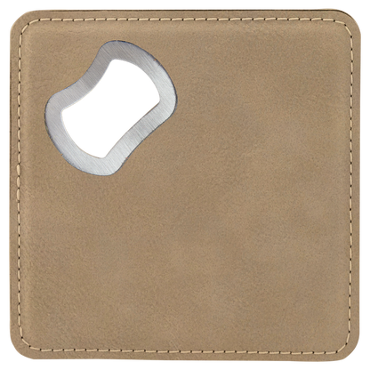 Square Leatherette Bottle Opener