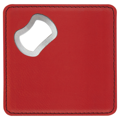 Square Leatherette Bottle Opener