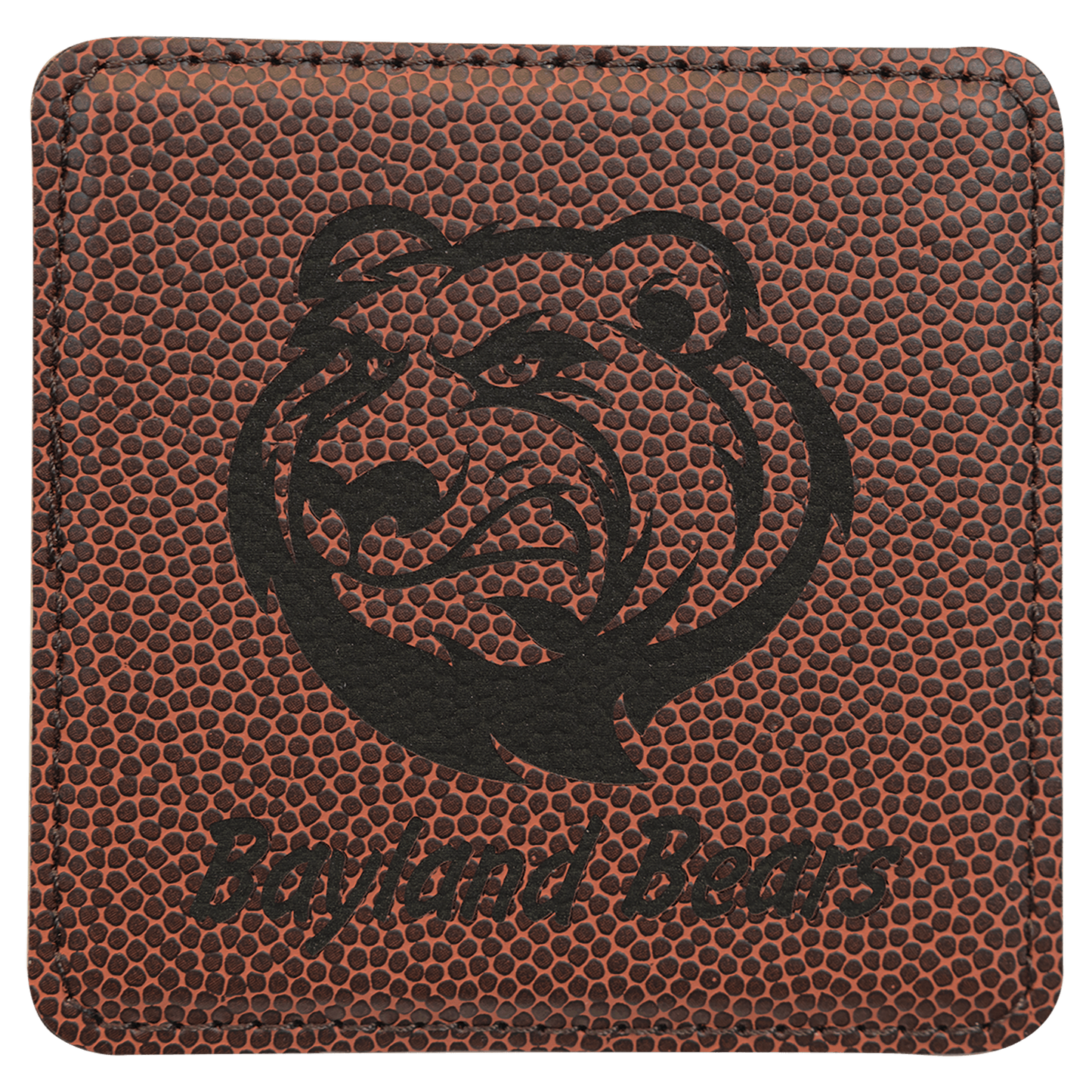 Square Football Leatherette Coaster