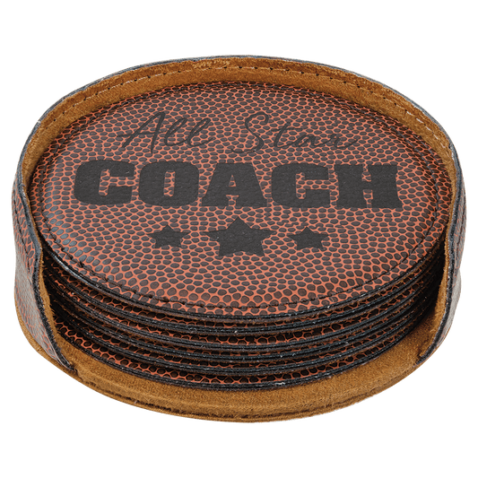 Football Round Coaster - 6 Set