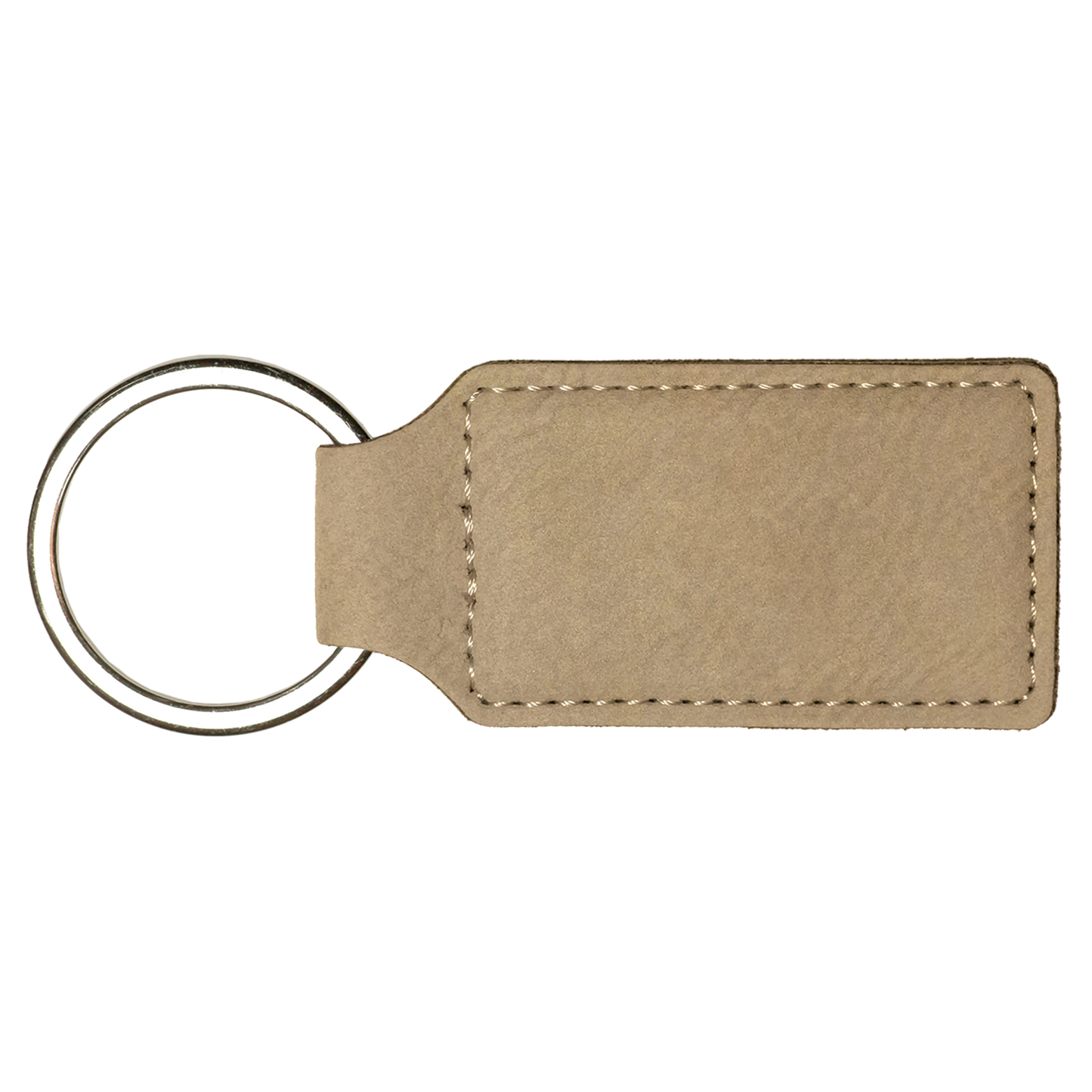 2 3/4" x 1 1/4" Laserable Leatherette Oval Keychain