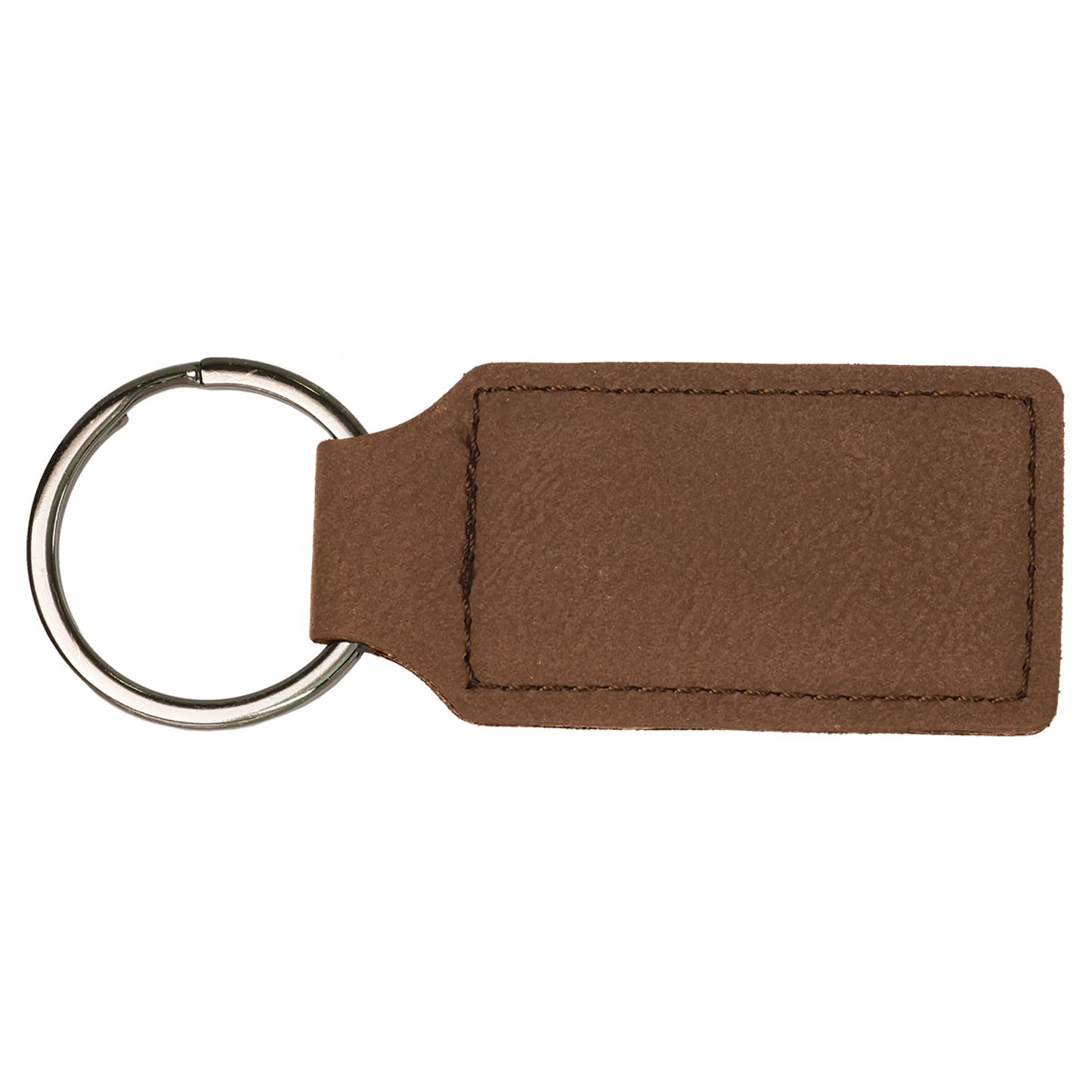 2 3/4" x 1 1/4" Laserable Leatherette Oval Keychain