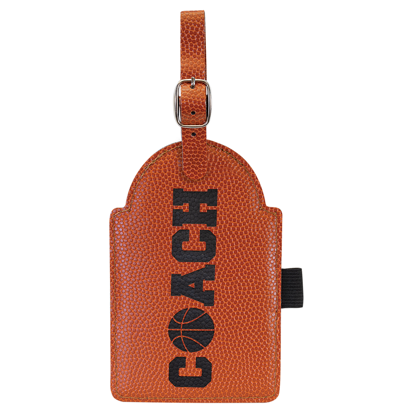 Basketball Leather Golf Bag Tag with 3 Wooden Tees