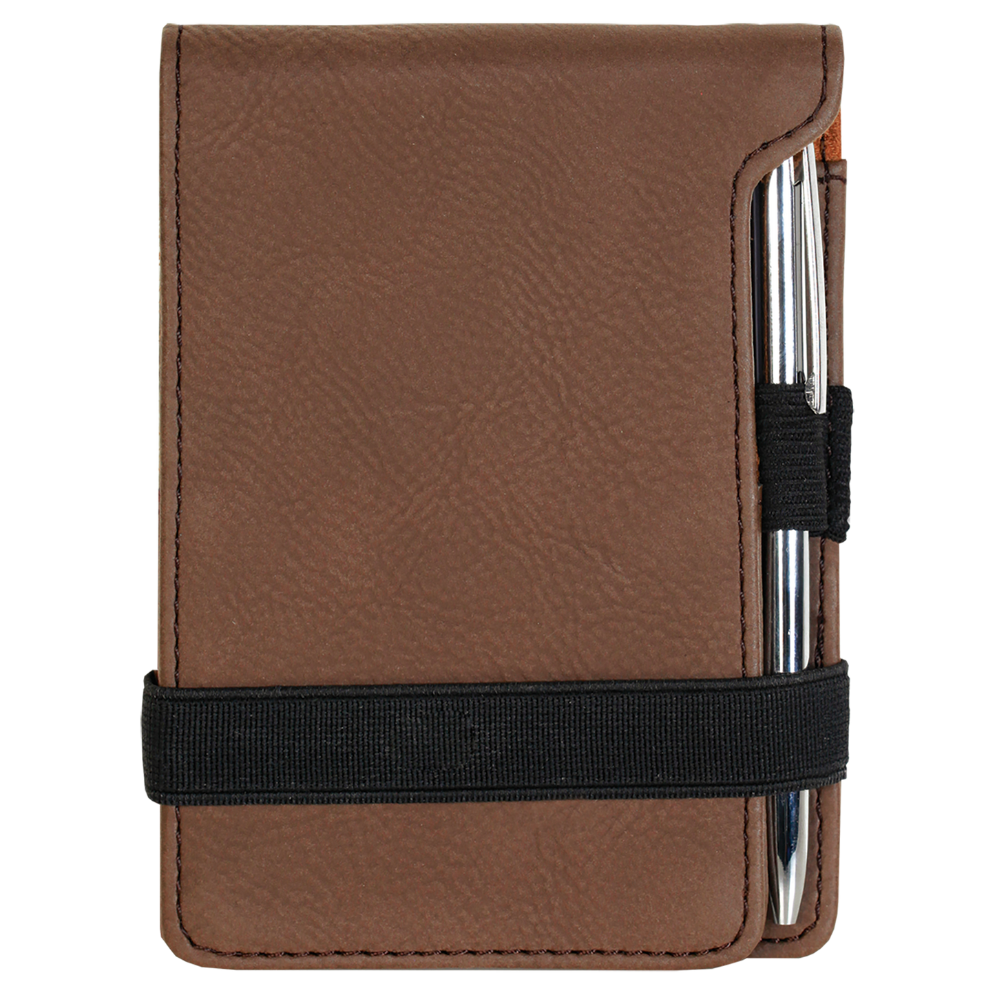 3 1/4" x 4 3/4" Leather Mini Notepad with Pen