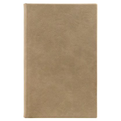 5 1/4" x 8 1/4" Laserable Leatherette Sketch Book with Unlined Notepad