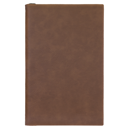 5 1/4" x 8 1/4" Laserable Leatherette Sketch Book with Unlined Notepad